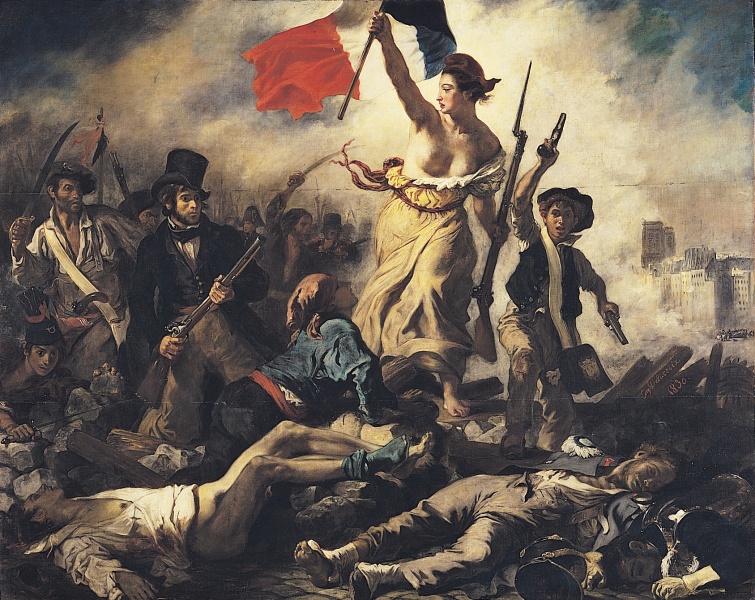 1830-Eugene Delacroix - La liberte guidant le peuple